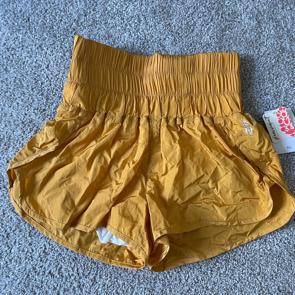 Free People Movement- The Way Home Shorts in Golden Yellow